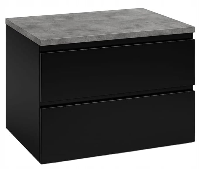 Deftrans Modus Serie - Badkamerkast - Zwart - 80x50cm - Hoogglans