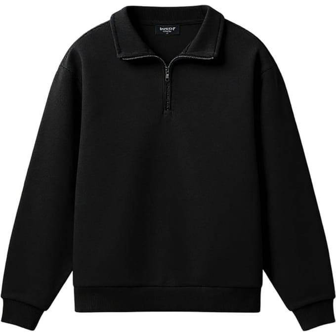 Burocs Essential Mock Neck Sweatshirt Zwart
