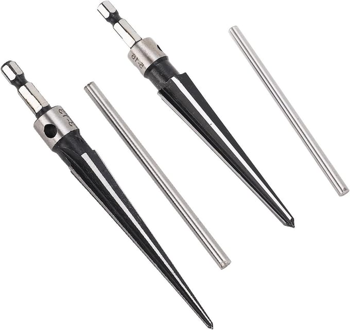 Conical Reamer - Handheld T Shape Conical Hex Reamer - 45 Steel Hand Reamer - 6-Fronts T Handle Conical Reamer - Handle Drilling Tools voor Hout en Plastic - 5-16mm 3-13mm