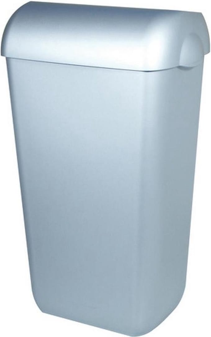 PlastiQline | Afvalbak | Half open | RVS-look | Inhoud: 43 liter