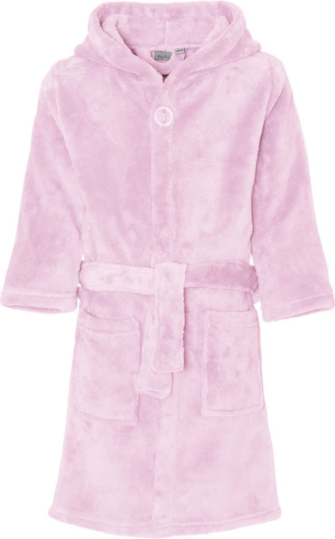 Playshoes - Fleece badjas met capuchon - Lichtroze - maat 86-92cm