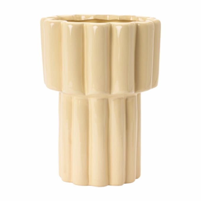 by fonQ Ceramic Vaas H26 cm - Yellow