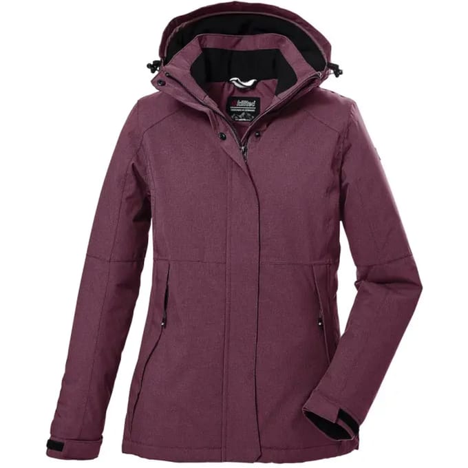 Killtec dames winterjas - 39702 - aubergine - functionele winterjas - maat 36