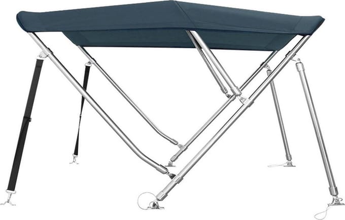 Basic 3 Boog RVS Biminitop Zonnetent H117cm DONKERGRIJS Breedte 155-169cm