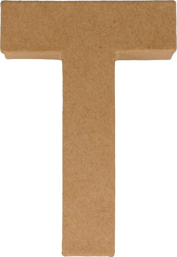 Artemio letter T papier-maché 15 cm