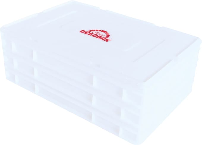 Alpac Deegbak XL - Deegkrat - 600 x 400 x 85 mm - 3 Pizzabollenbakken + 1 Deksel