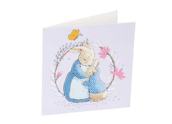 Crystal Card kit Peter Rabbit and Mum (partial) 18 x 18 cm.
