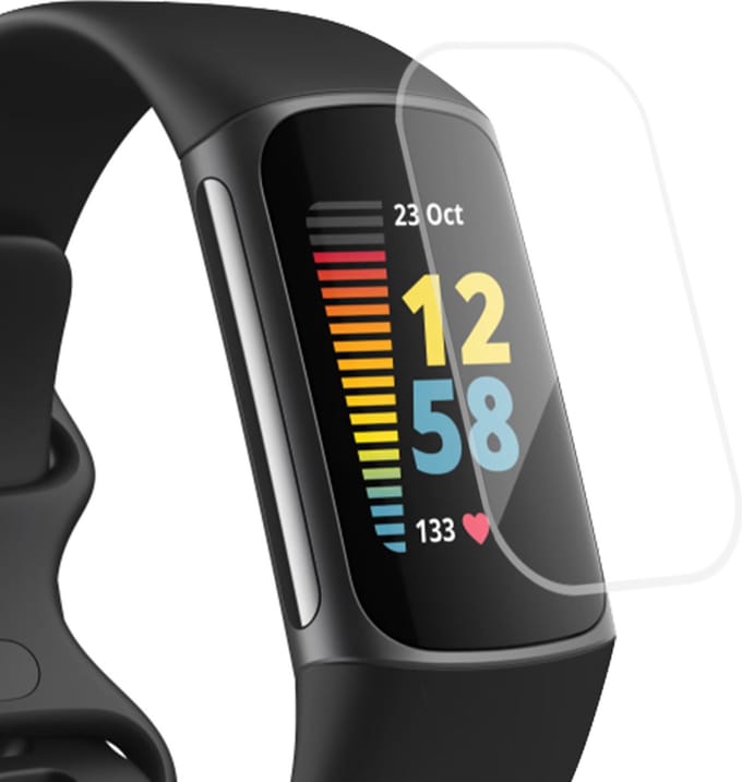 Geschikt voor Fitbit Charge 5 Screenprotector - Beschermglas Folie Geschikt voor Fitbit Charge 5