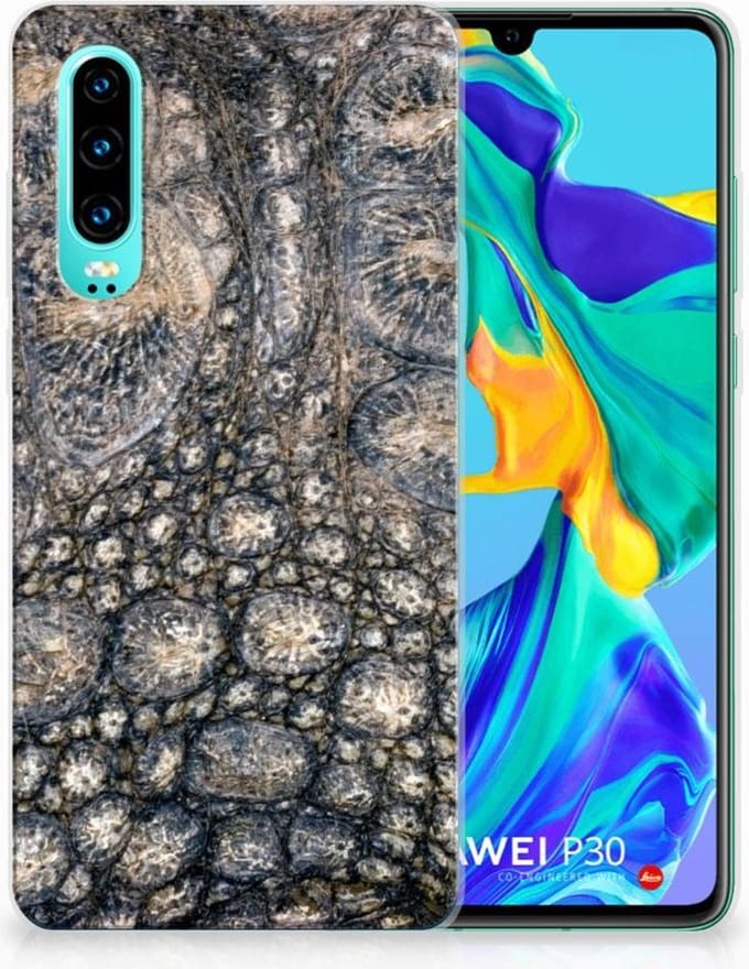 Huawei P30 TPU Hoesje Krokodillenprint