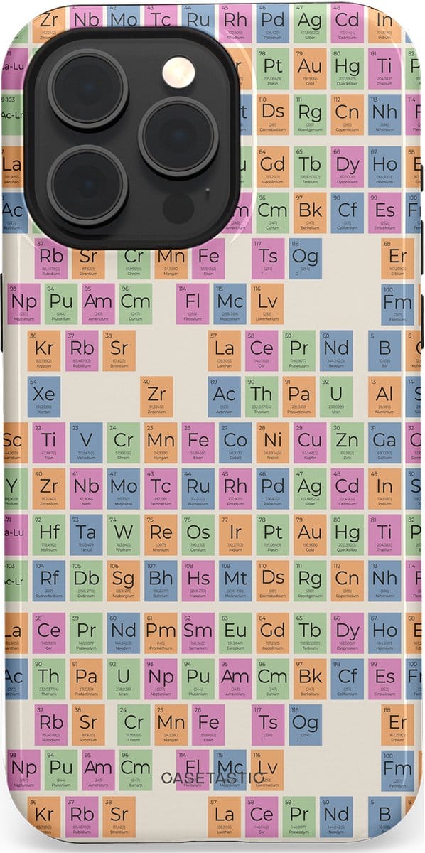 Casetastic hoesje geschikt voor Apple iPhone 15 Pro Max - MagSafe - Dubbellaagse bescherming - Atomisch Mooi - Fashion Case - Zand Lichtgrijs Perzik Saliegroen