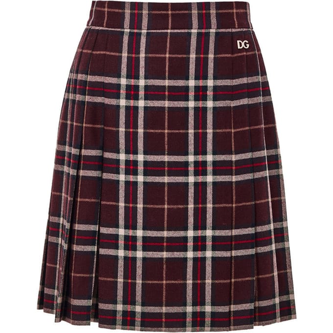 Schotse rok Bordeaux met voeten Dolce & Gabbana