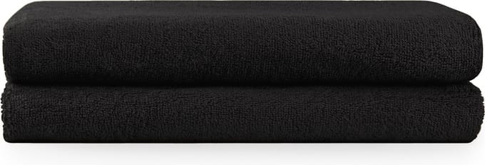 Blumtal Terry Handdoeken Set - 2 x Baddoek - 70 x 140 cm - Zwart