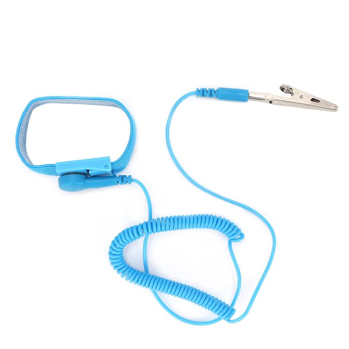 Bracelet antistatique ESD bleu avec cordon blue