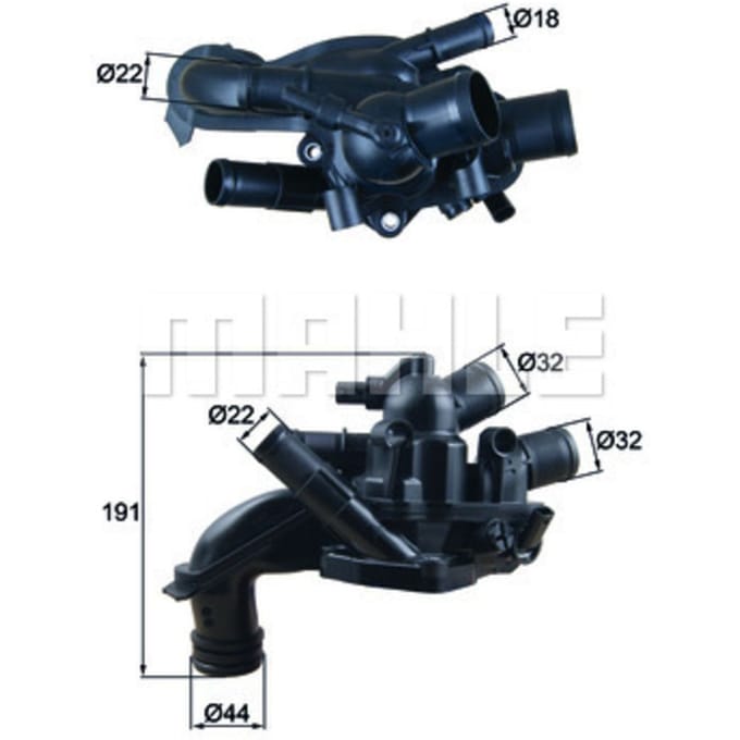 Thermostaat, koelvloeistof MAHLE TM 46 105
