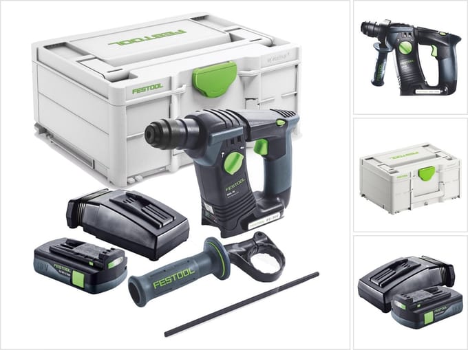 Festool BHC 18-Basic accuboormachine 18 V 1,8 J SDS Plus Brushless + 1x accu 3,0 Ah + oplader + Systainer