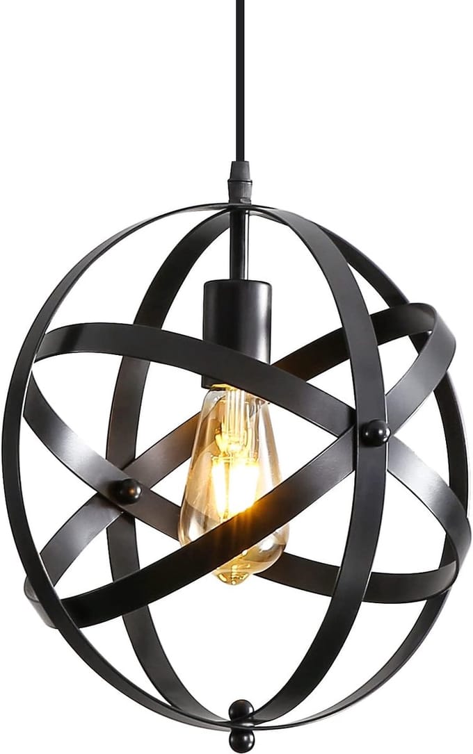 Haobosic Vierkant Metaal - Hanglamp - Zwart - 30x30cm - E27