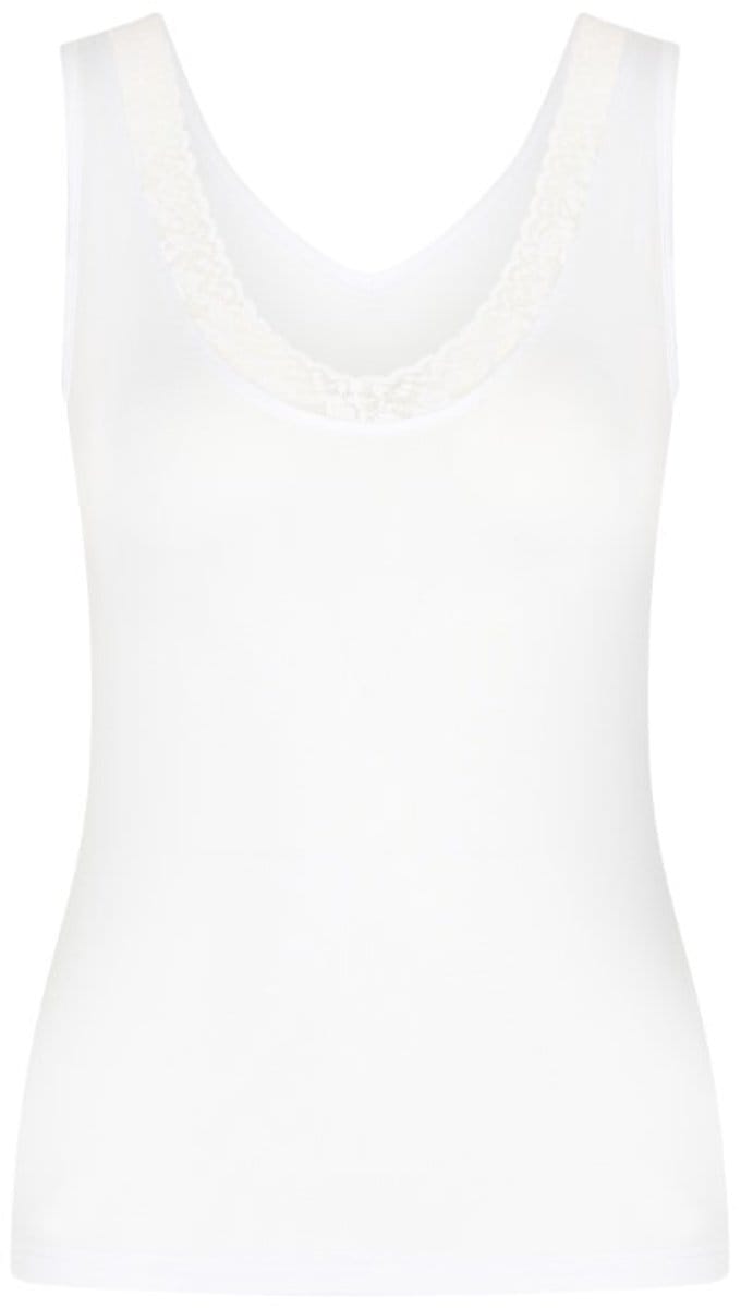 RJ Pure Color Bayonne Dames Singlet Lace Wit M