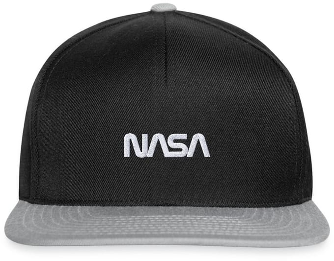 NASA Logo Klein Wit Borduurwerk Snapback cap