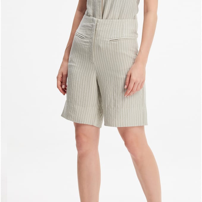 Gestreepte rechte shorts