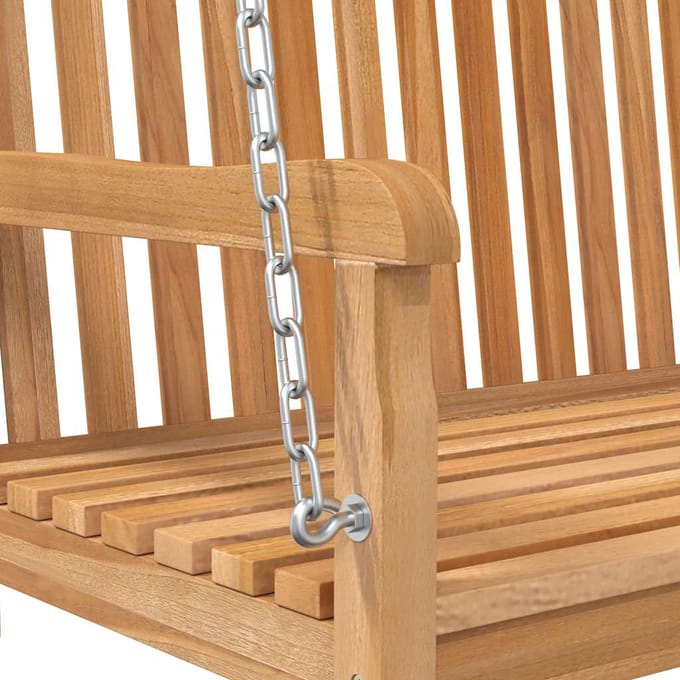 vidaXL - Schommelbank - 114x60x64 - cm - massief - teakhout