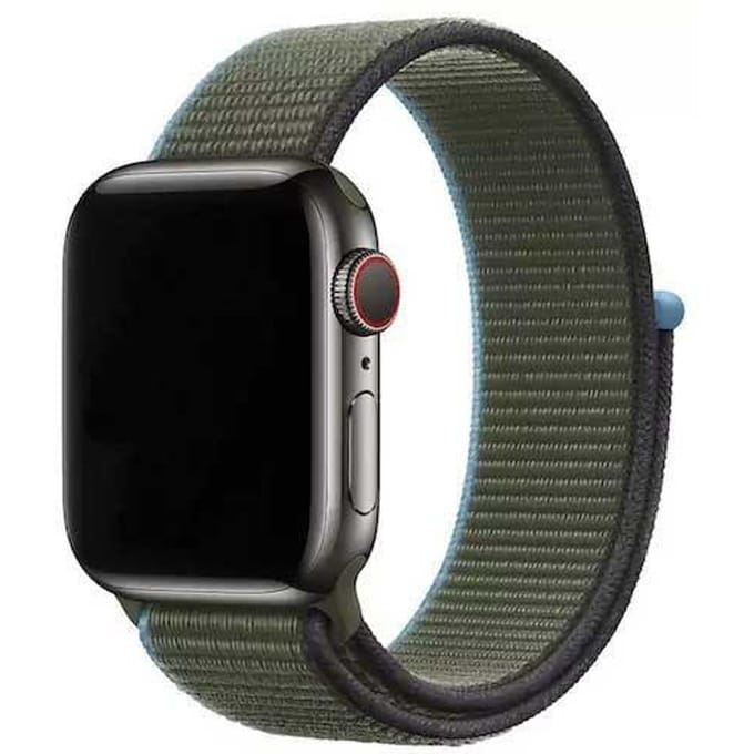 2+1 | Apple Watch Bandje - Geweven - Nylon - Inverness Groen