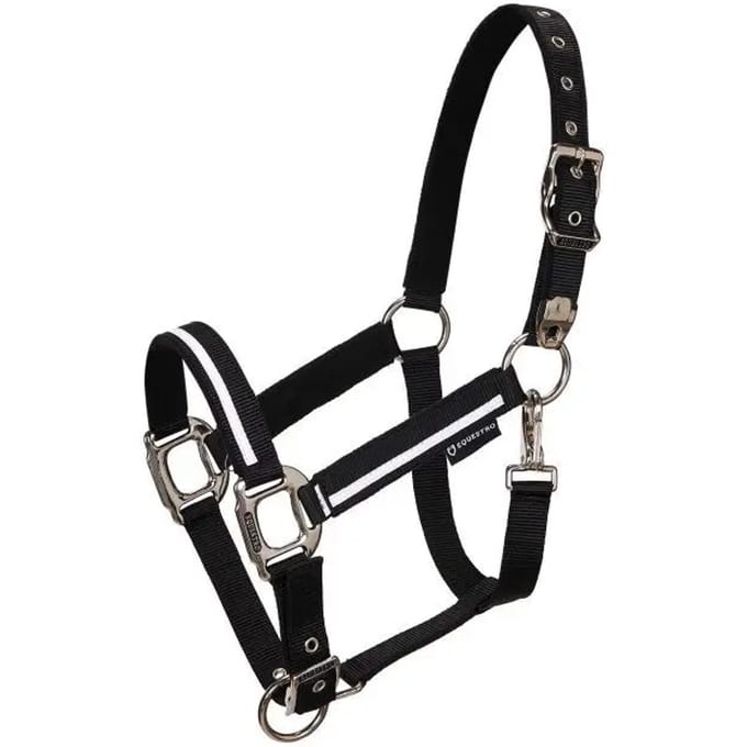 Nylon paardenhalster Equestro White Trim