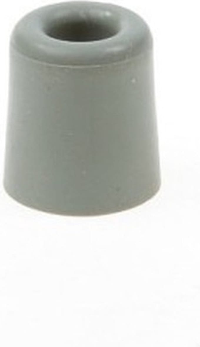 Deurbuffer / deurstopper - 2x - grijs - rubber - 35 x 30 mm - deurstop