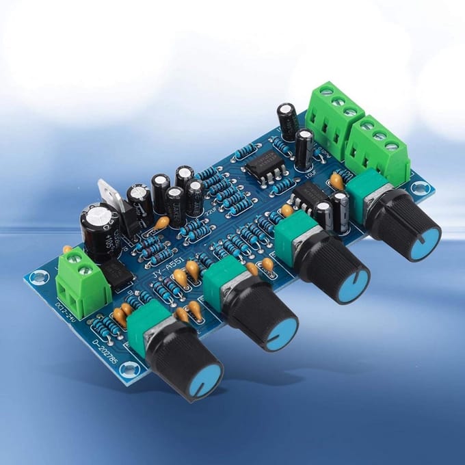 HIFI Audio Voorversterker Module met Treble, Midrange, Bass en Volumeregeling