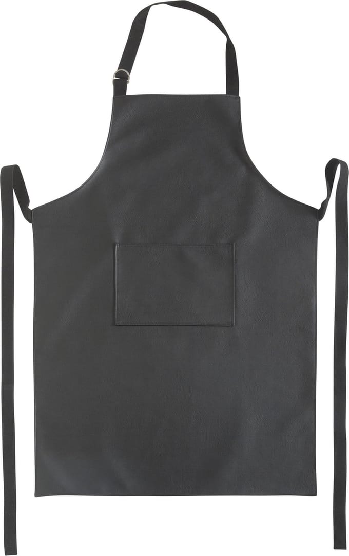 1x Monaco schort Black - lederlook - Zwart - Kunstleder - 96x64cm