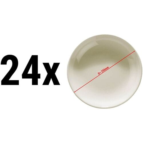 GGM Gastro (24 Stück) TEOS - Teller - tief - Ø 250mm - Creme
