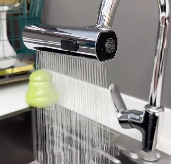 Robinet de cuisine cascade jet pulvérisateur tête pulvérisateur filtre diffuseur économie d'eau buse robinet connecteur mélangeurs robinet accessoire argenté