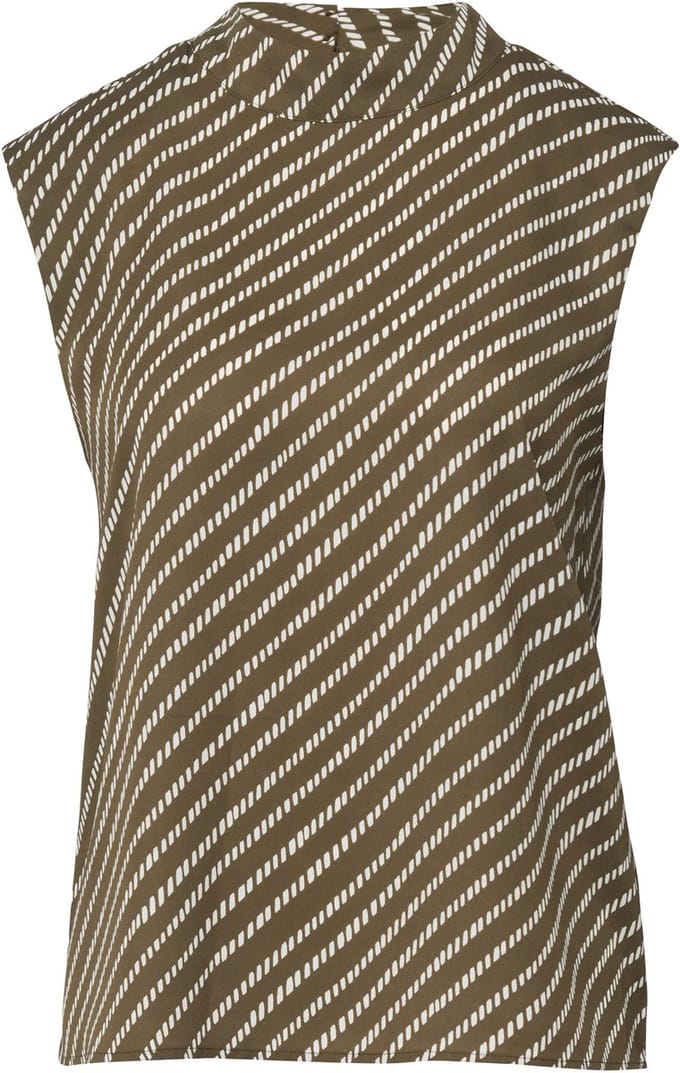 Mousseline Blouse Zonder Mouwen Met Schouderstukken Dames COMMA