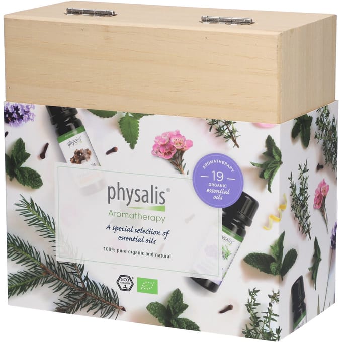 Physalis® Essentiële Olie Giftbox Hout 1 Combinatieverpakking
