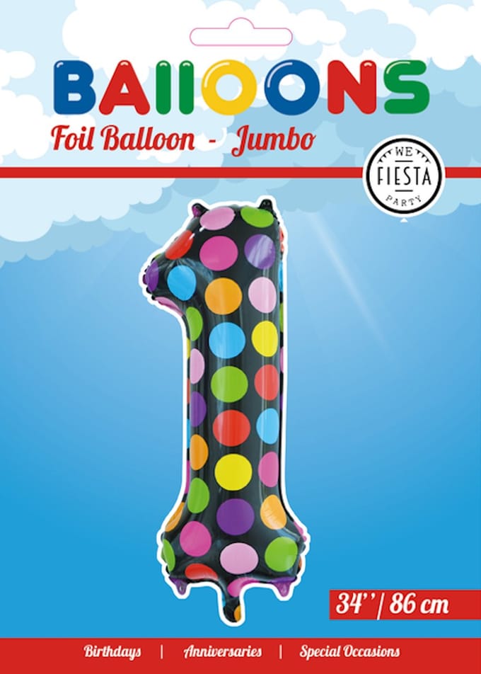 Folieballon 34" nmr. 1 - Stippen