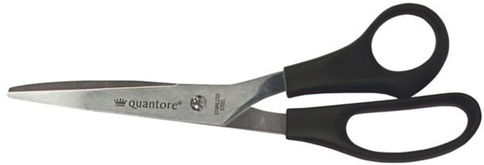 Schaar Quantore 210mm +plastic handvat zwart | 12 stuks