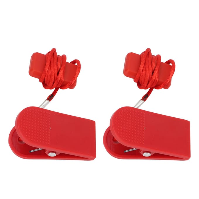 2 stuks Veiligheidssleutel Loopband Magnetische Veiligheidsschakelaar Fitness Vervanging red