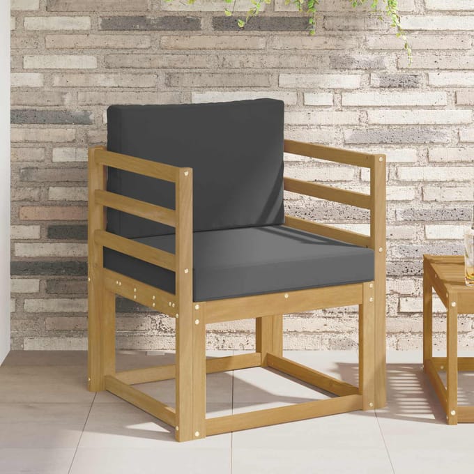 vidaXL - Buitensofa - Polyester - Wit - en - Anthraciet