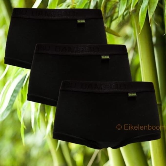 Boru Bamboo - maat M - 3-pack dames short - zwart