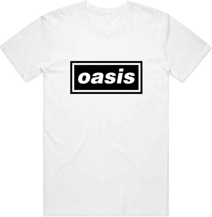 Oasis - Decca Logo Heren T-shirt - L - Wit