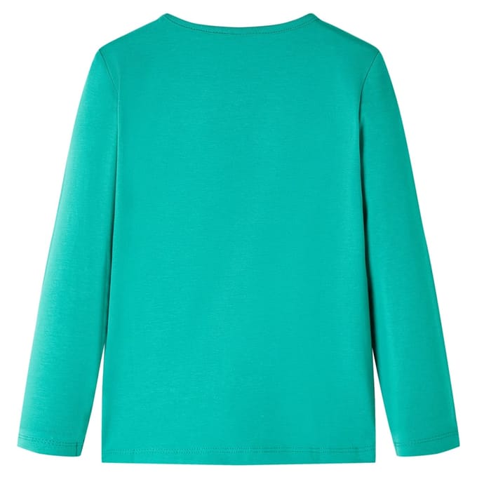 vidaXL - Kindershirt - met - lange - mouwen - 116 - felgroen