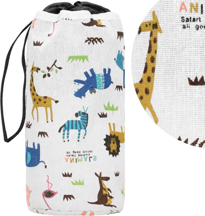 Springos Opbergmand - Opberghoes - Opbergtas - Organizer - Mat - Animals - Handvat - Wit