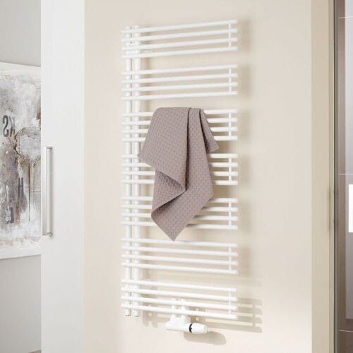 Kermi Diveo bathroom radiator 60 x 4.6 x 132 cm, left version with center connection DVN1A1300602OXK