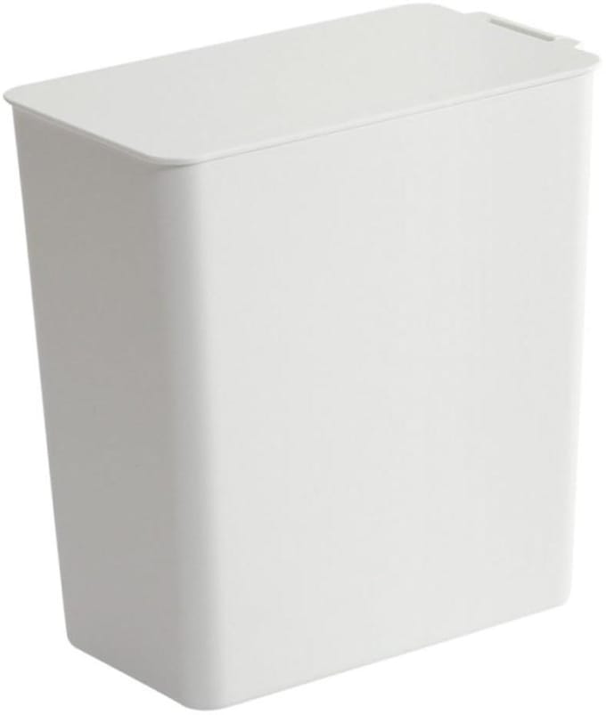 Mini Prullenbak - Afvalbakje Bureau - Bureau Opruimen - Met Deksel - Compact Formaat - Wit