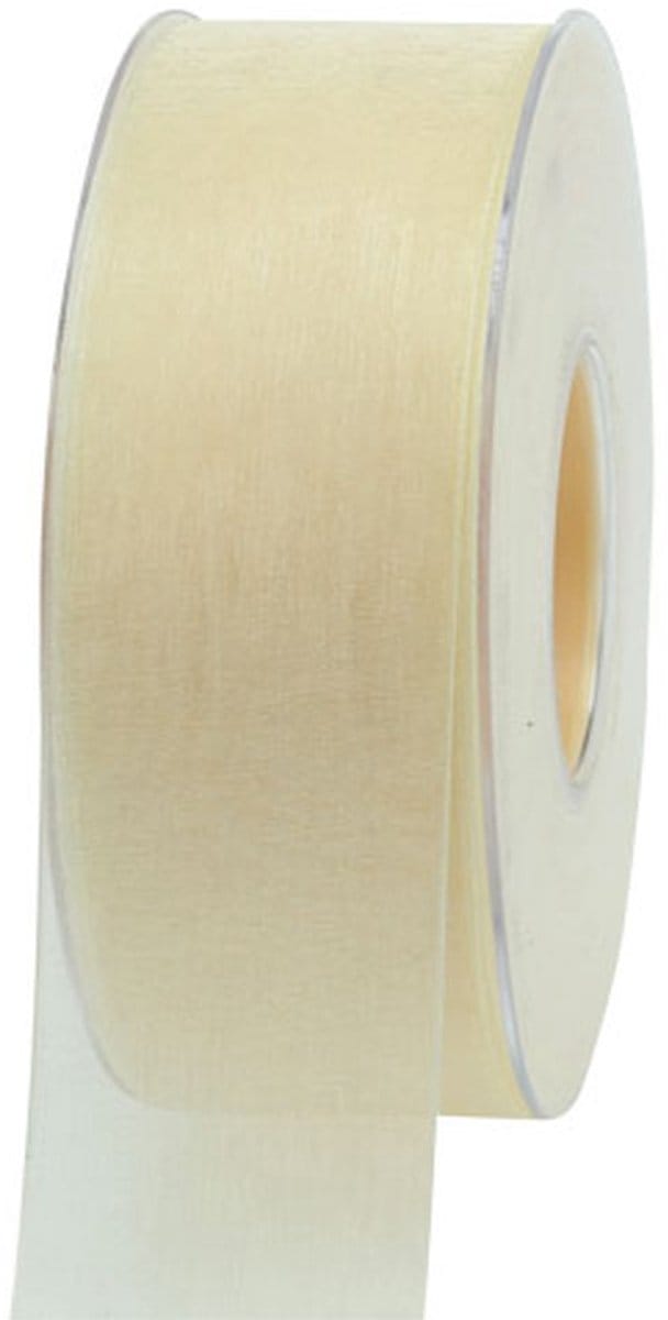 Organza lint met zelfkant 4.0cm 50m creme