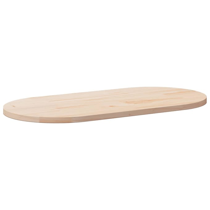 vidaXL - Tafelblad - 100x50x2,5 - cm - massief - grenenhout - ovaal