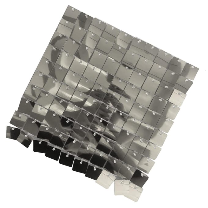24 STUKS Glansmuurpanelen Translucent Frame Glanzend Pailletten Achtergrondpaneel voor Bruiloft Verjaardag Podium gray