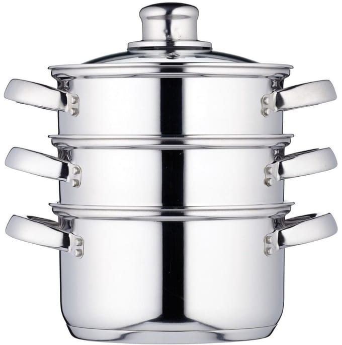 SVN® Stoomkoker - Stoomkokers - Stoompan -Grijs - ‎24cm x 31cm x 43cm