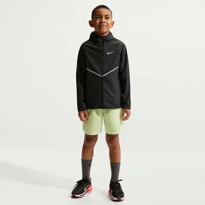 Nike Miler Jassen Kinder - Zwart - Maat 128 - 137 CM - Poly Woven