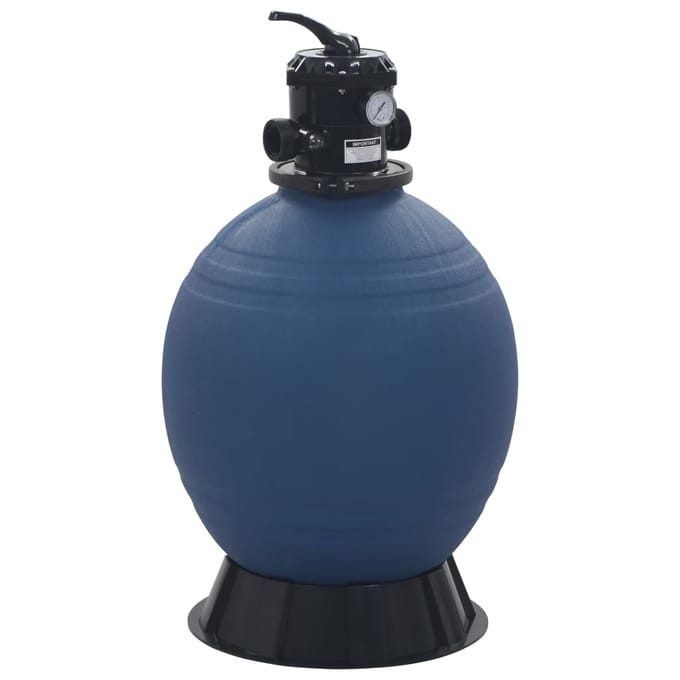 vidaXL - Zwembadzandfilter - met - 6-positie - ventiel - 560 - mm - blauw