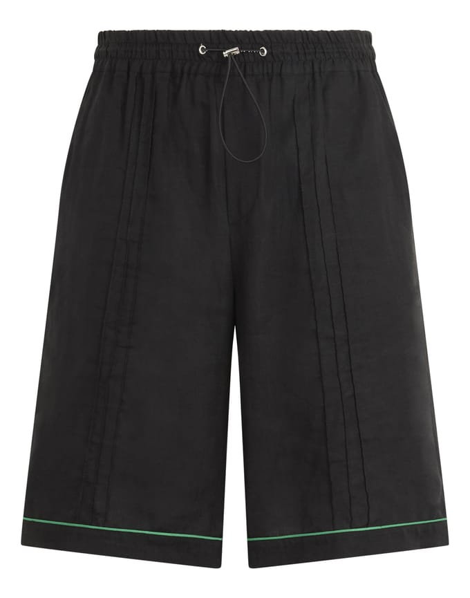 Linen Drawstring Shorts Plein Tennis